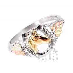 Black Hills Sterling & 12K Arany Lovas Gyűrű 