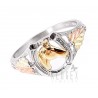 Black Hills Sterling & 12K Arany Lovas Gyűrű 
