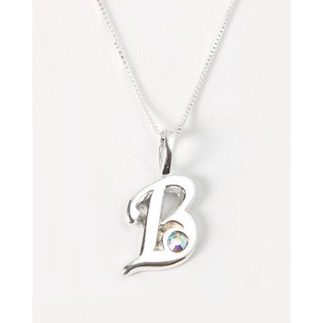 Ezüst Monogram Medál Lánccal – B