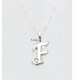 Ezüst Monogram Medál Lánccal – F