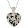 BHG Ezüst Szív Médál Onyx Drágakővel