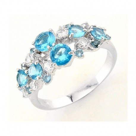 Ezüst Gyűrű Kék Cirkóniával