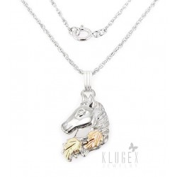 Black Hills Sterling Ezüst & 12K Arany Lófej Medál