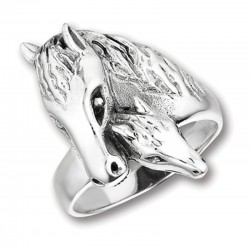 Sterling Ezüst Ló És Csikófej Gyűrű